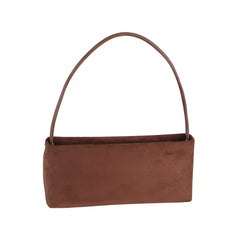Suede Chic Baguette Shoulder Bag