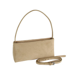 Suede Chic Baguette Shoulder Bag