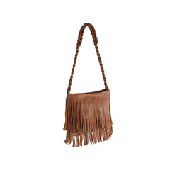 Fringe Braided Shoulder Bag