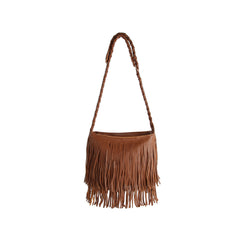 Fringe Braided Shoulder Bag