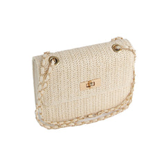 Straw Woven Chain Shoulder Bag