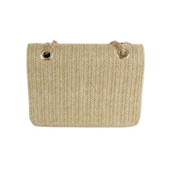 Straw Woven Chain Shoulder Bag