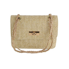 Straw Woven Chain Shoulder Bag