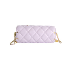 Charm Accent Quilted Barrel Crossbody
