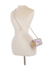 Charm Accent Quilted Barrel Crossbody