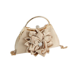 Satin Bloom Evening Handbag