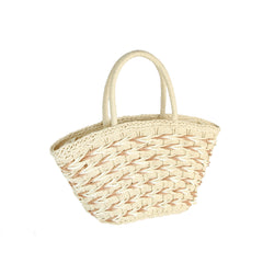 Woven Loop Handle Basket Tote