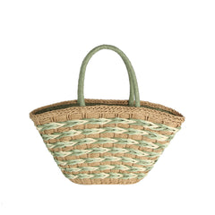Woven Loop Handle Basket Tote