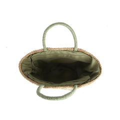 Woven Loop Handle Basket Tote