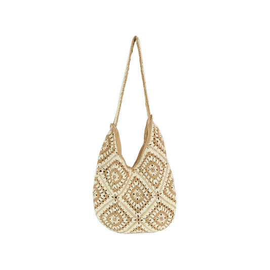 Crochet Knit Square Tote