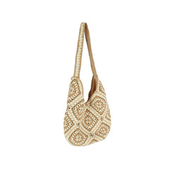 Crochet Knit Square Tote