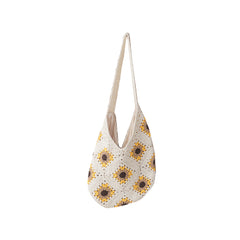 Crochet Knit Square Tote