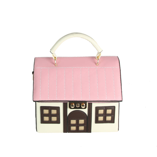Pink Cottage House Crossbody Bag