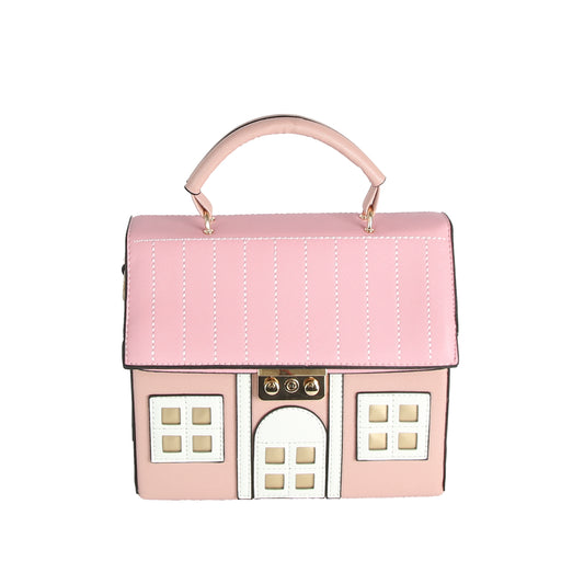 Pink Cottage House Crossbody Bag