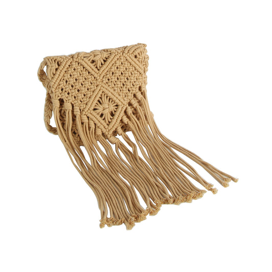 Knotted Fringe Crossbody Bag