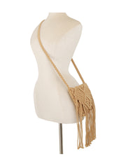 Knotted Fringe Crossbody Bag