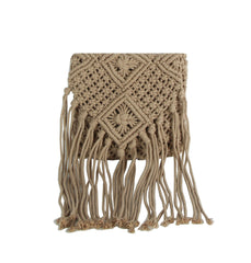 Knotted Fringe Crossbody Bag