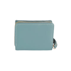Heart Embroidered Mini Zip Wallet
