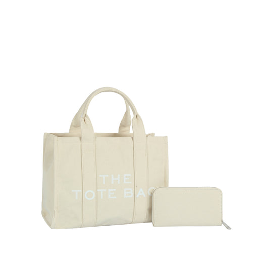Everyday Lettered Tote and Wallet Set – Large