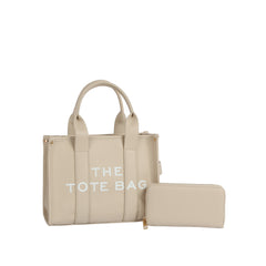 Everyday Lettered Tote and Wallet Set