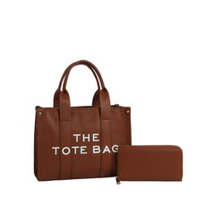 Everyday Lettered Tote and Wallet Set