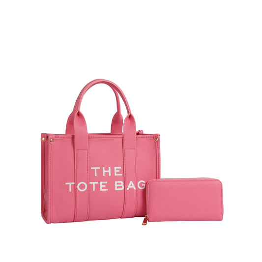 Everyday Lettered Tote and Wallet Set