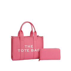 Everyday Lettered Tote and Wallet Set