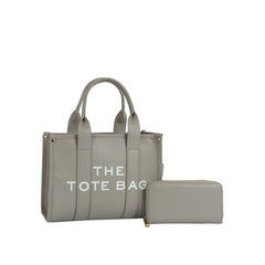 Everyday Lettered Tote and Wallet Set