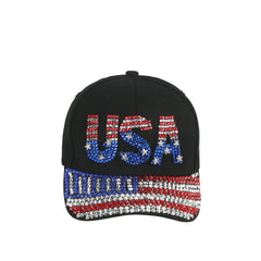 American Flag Bling USA Cap