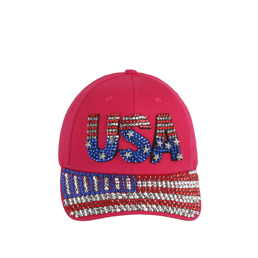 American Flag Bling USA Cap