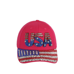 American Flag Bling USA Cap