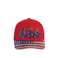 American Flag Bling USA Cap