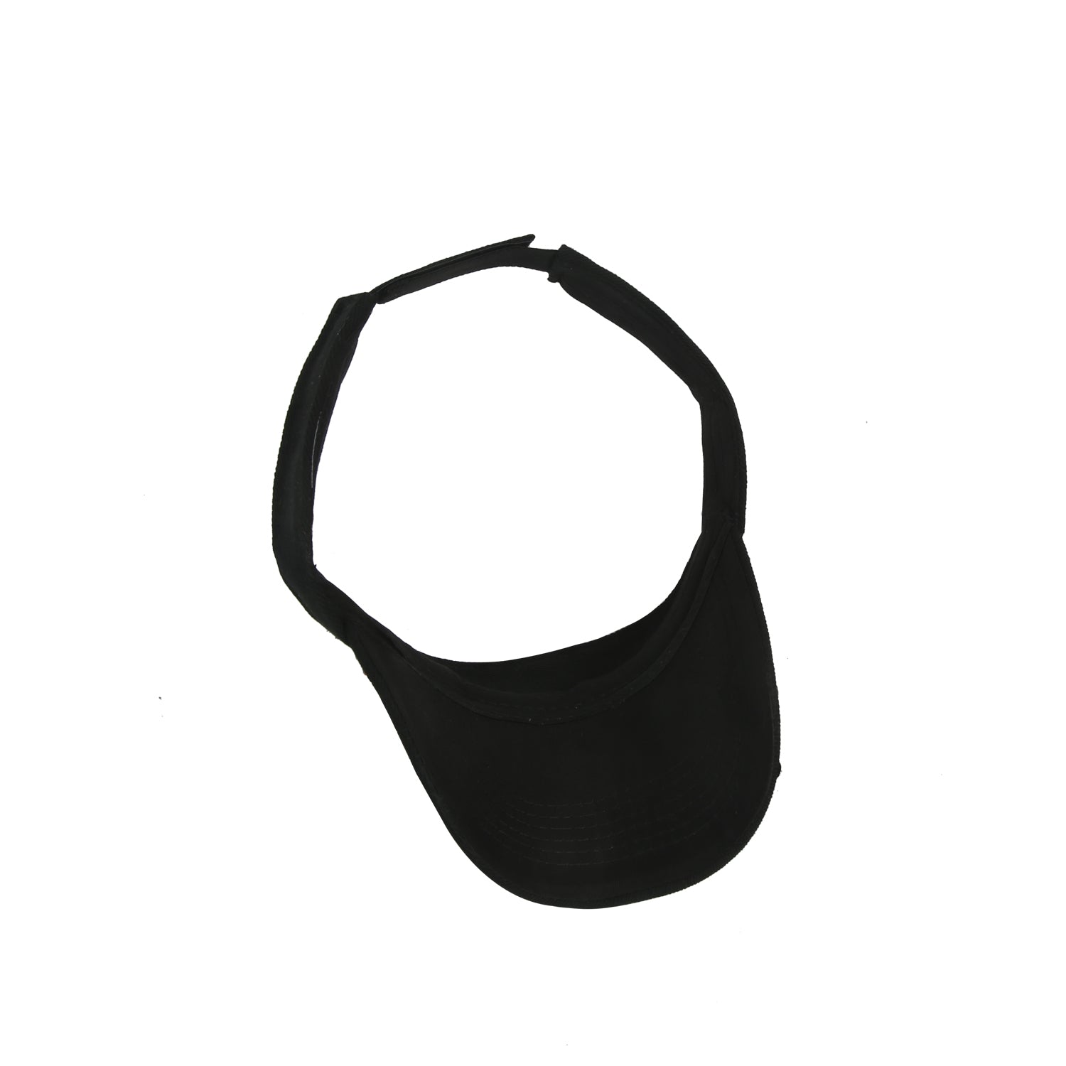 The LM USA Flag Rhinestone Visor is a black sun visor hat with an open top, adjustable strap, and a flag-inspired rhinestone brim, shown on a white background.