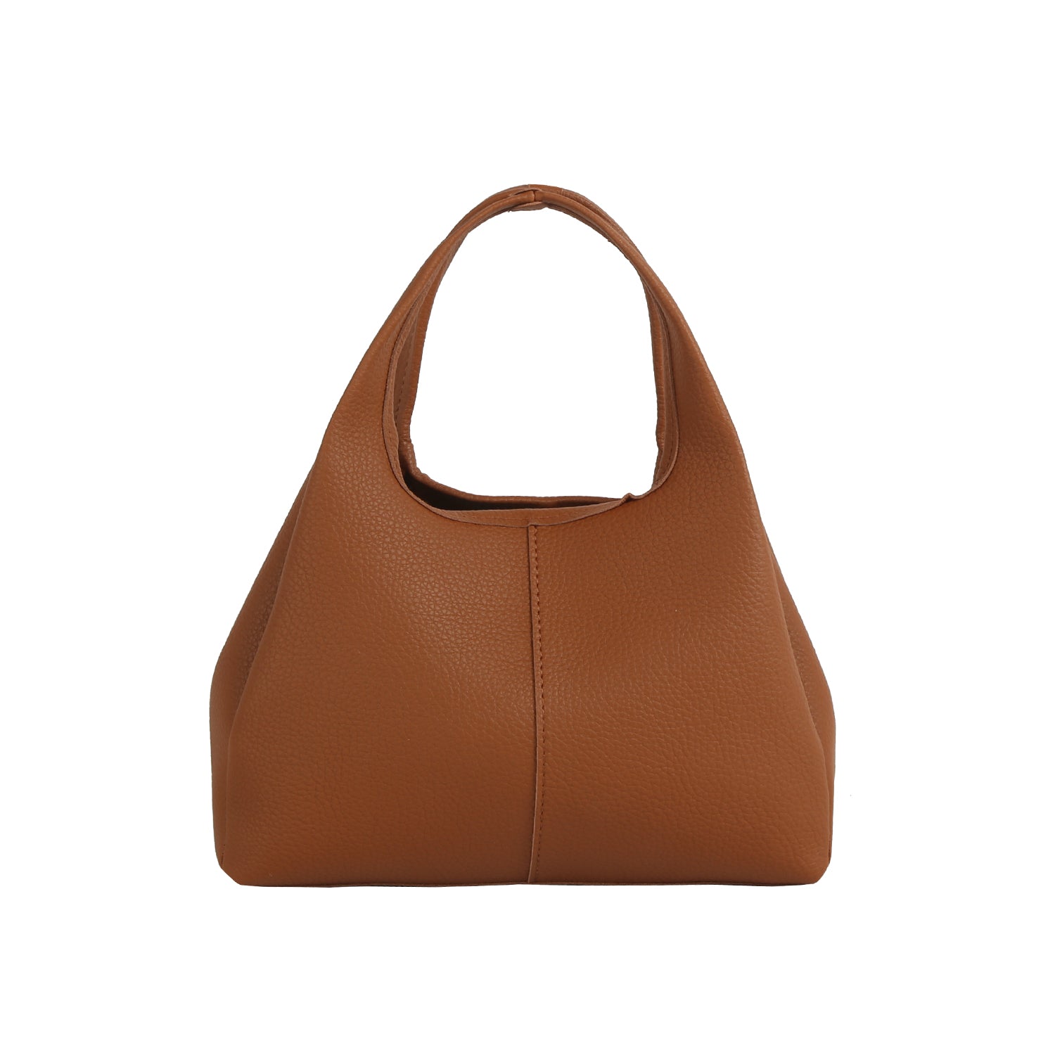 Brown handbag on a white background