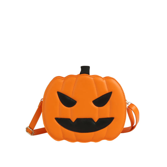 Pumpkin Jack-O'-Lantern Orange Crossbody