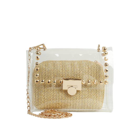 Studded Clear Frame Crossbody