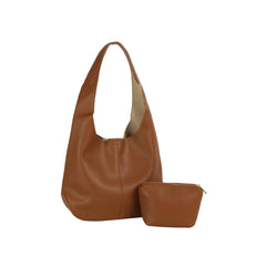 Soft Curve Hobo Bag with Pouch