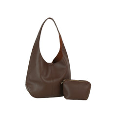 Soft Curve Hobo Bag with Pouch