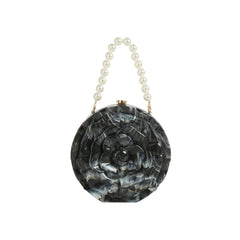 Bloomed Flower Round Clutch