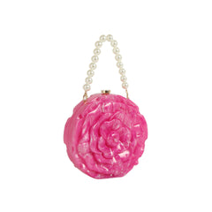 Bloomed Flower Round Clutch