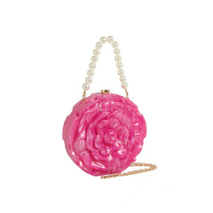 Bloomed Flower Round Clutch