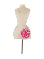 Bloomed Flower Round Clutch