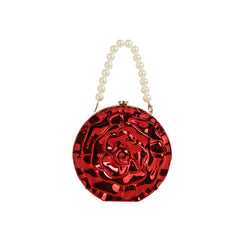 Bloomed Flower Round Clutch