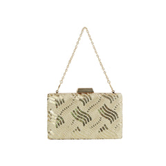 Sequin Wave Box Clutch