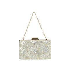 Sequin Wave Box Clutch