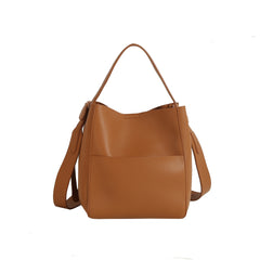 Pebbled Pocket Bucket Tote