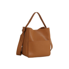 Pebbled Pocket Bucket Tote