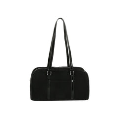 Sleek Suede Shoulder Tote