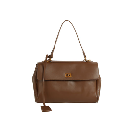 Structured Turn-Lock Satchel