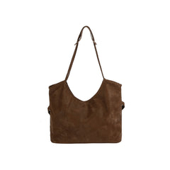 Soft Suede Buckle Slouch Tote